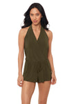 MagicSuit Solids Bianca One Piece Romper Swimsuit