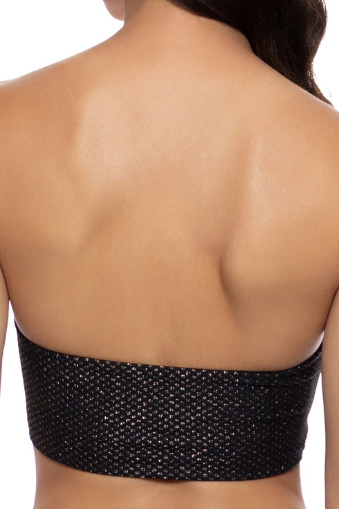 Luli Fama Sunkiss Glow Double Luli Ring Bandeau Crop Top