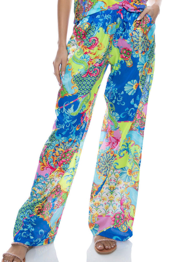 Luli Fama La Costa Elastic Waistband Pant