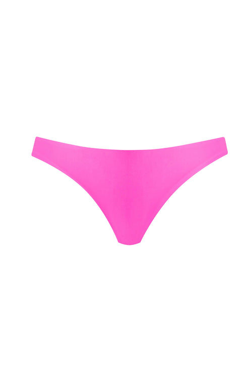 PQ Swim Vivid Pink Basic Ruched Bottoms