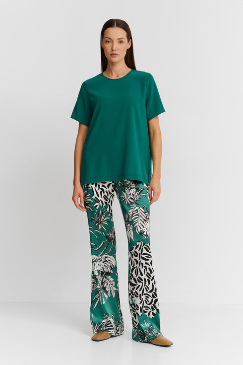 Shan Soie Short-Sleeve Silk T-Shirt