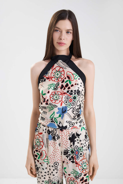 Shan Celine Silk halter top