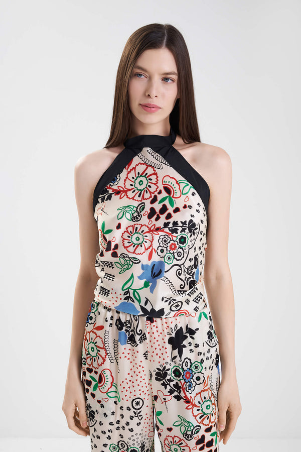 Shan Celine Silk halter top