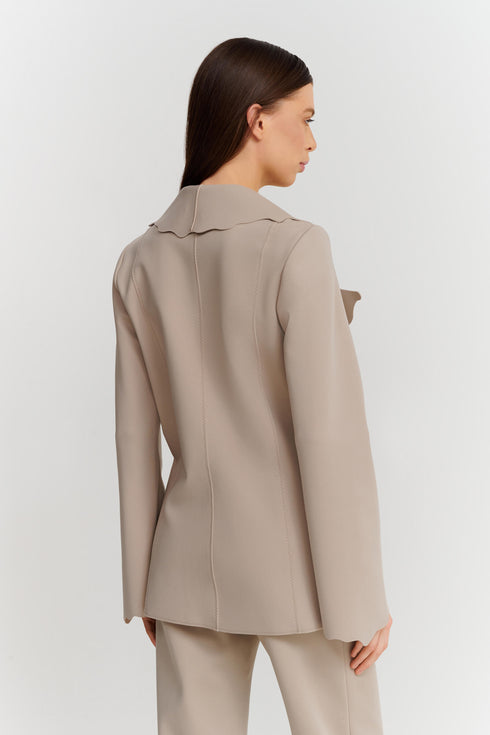 Shan Billy Structured Jacket With Scalloped Collar And Cuff