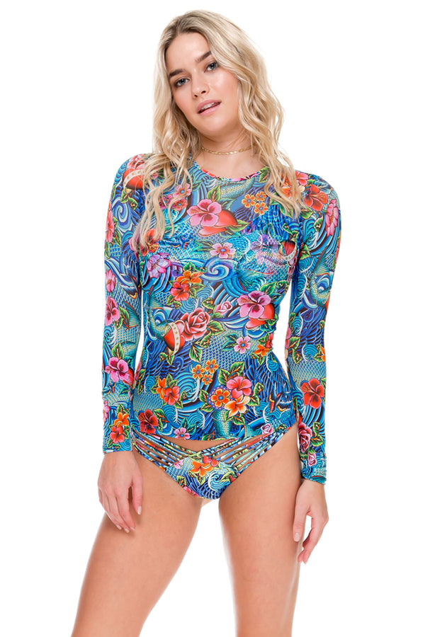Luli Fama Inked Babe Skin Deep Rash Guard
