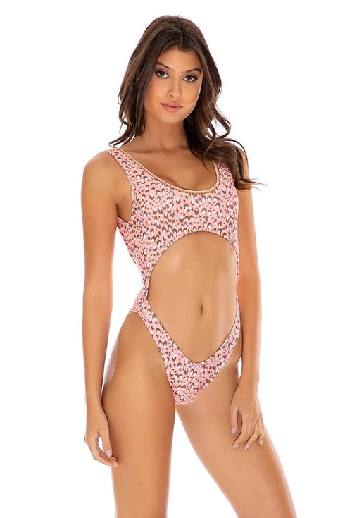 Luli Fama Baby Jungle WEAVED TRIM TANK ONE PIECE BODYSUIT