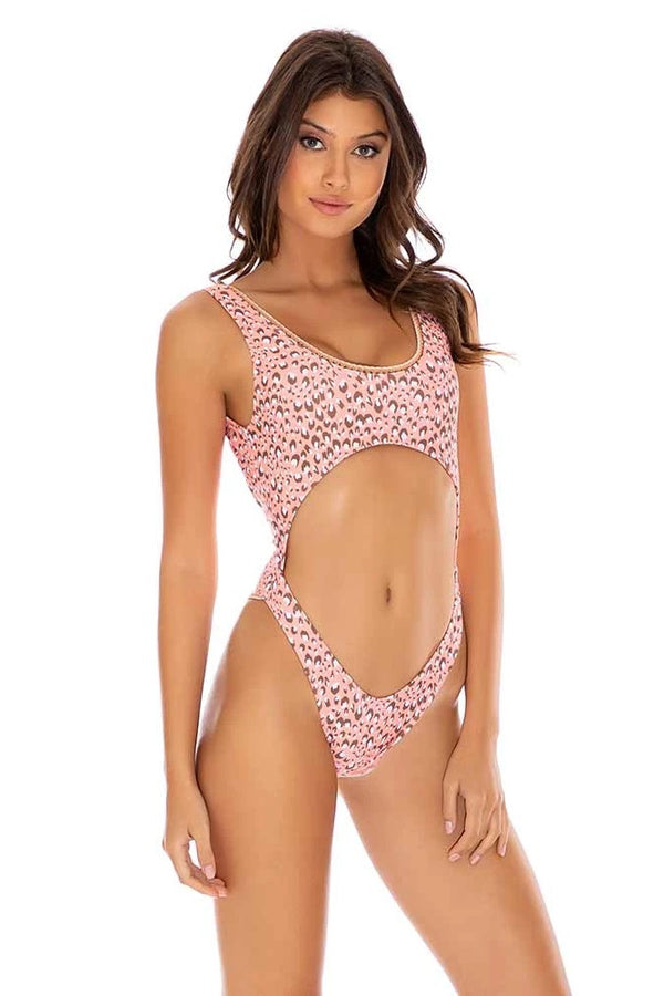 Luli Fama Baby Jungle WEAVED TRIM TANK ONE PIECE BODYSUIT