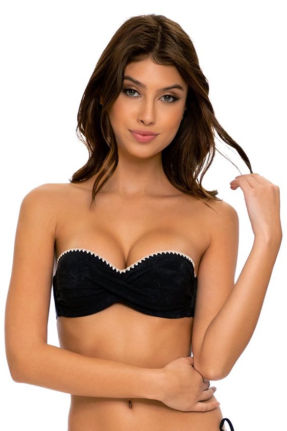 Luli Fama Midnight Dreaming UNDERWIRE PUSH UP BANDEAU TOP