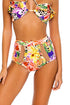 Luli Fama Shocking Florals HIGH LEG BANDED WAIST BOTTOM