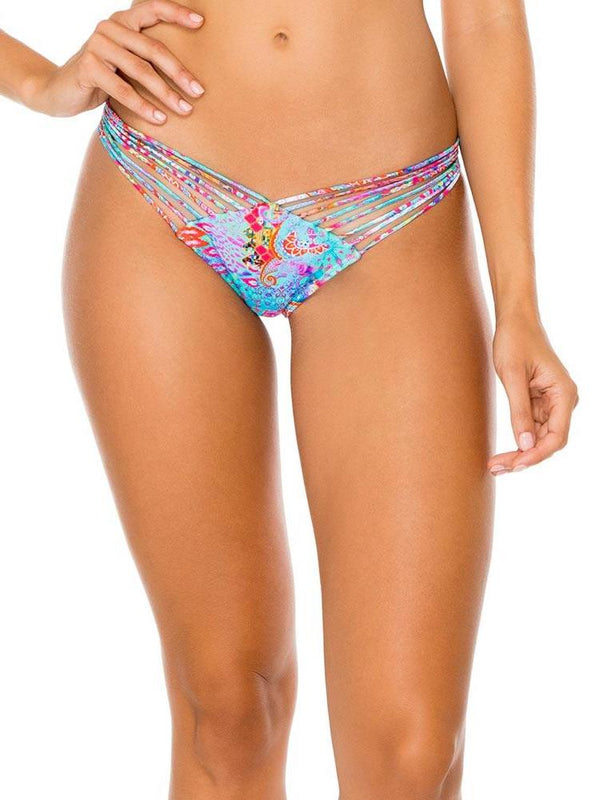 Luli Fama La Mezquita Strappy Brazilian Ruched Back