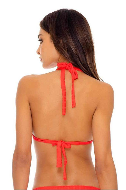 Luli Fama Corazon De Seda TRIANGLE HALTER TOP