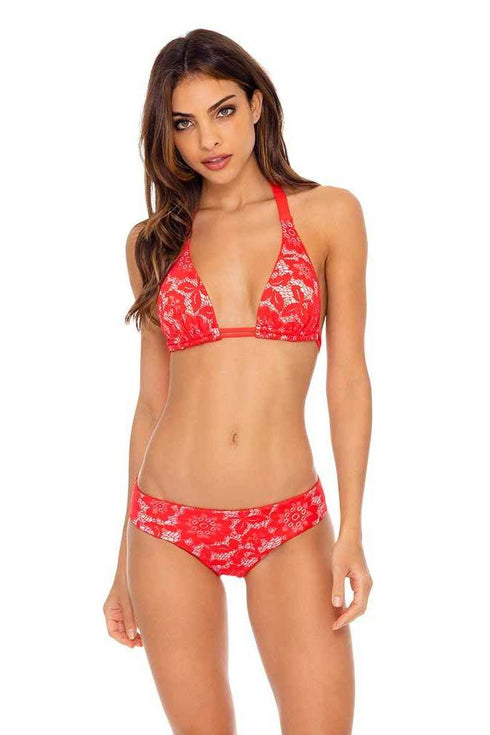 Luli Fama Corazon De Seda TRIANGLE HALTER TOP