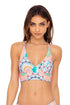 Luli Fama Caribbean Kisses Reversible Halter Bustier Top