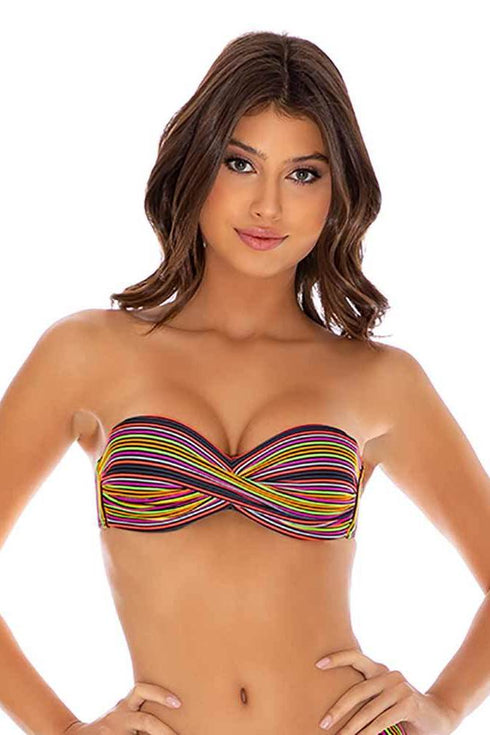 Luli Fama Jungle Glow PUSH UP BANDEAU TOP