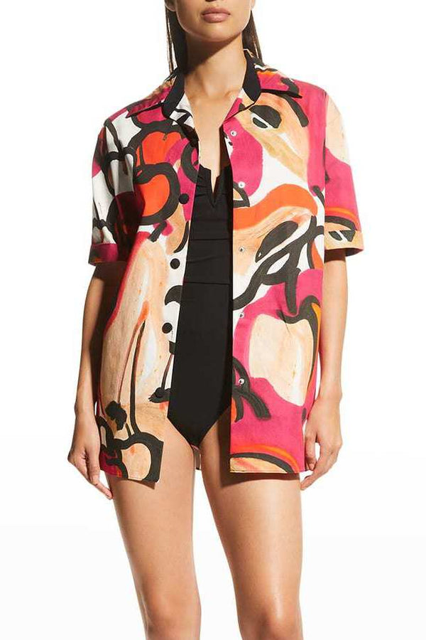 Shan Soie Silk short sleeve blouse