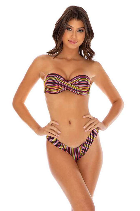 Luli Fama Jungle Glow PUSH UP BANDEAU TOP