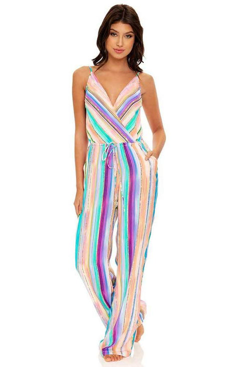 Luli Fama Heat Waves SPAGHETTI STRAP JUMPSUIT