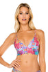 Luli Fama La Mezquita Reversible Halter Cross Back Bustier Top