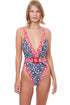 Gottex Shimmering Daisies V-Neck One Piece Swimsuit