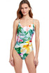 Gottex Classic Bora Bora Multi Round Neck One Piece Swimsuit