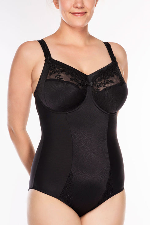 Ulla Ella Bodysuit with underwire, sheer panel and a reinforced upper back