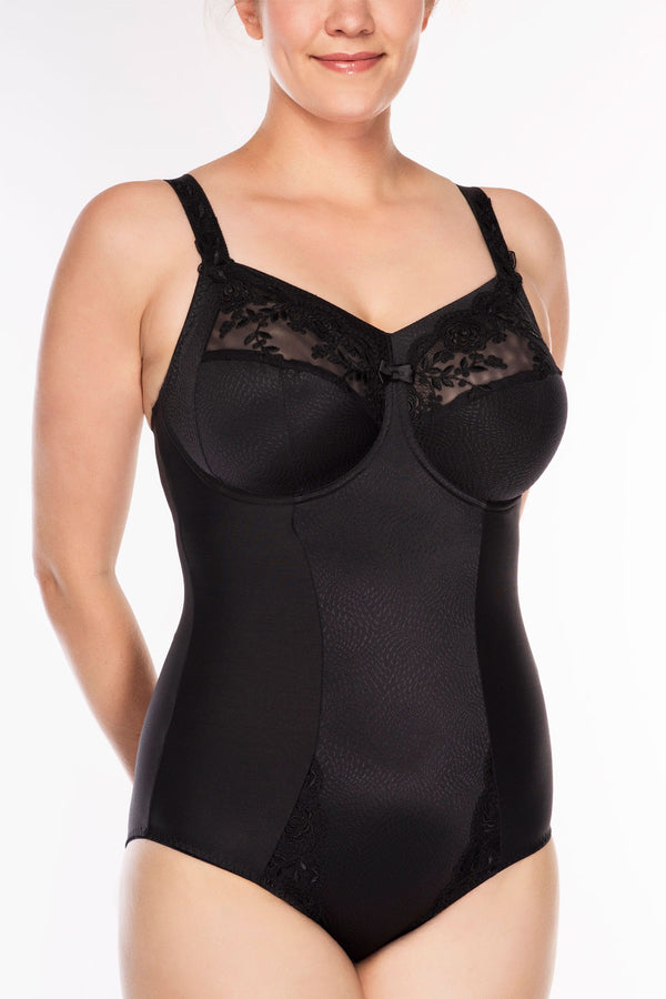 Ulla Ella Bodysuit with underwire, sheer panel and a reinforced upper back
