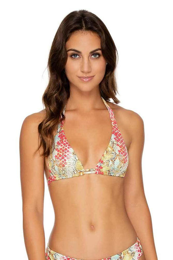 Luli Fama Smoke Show TRIANGLE HALTER TOP