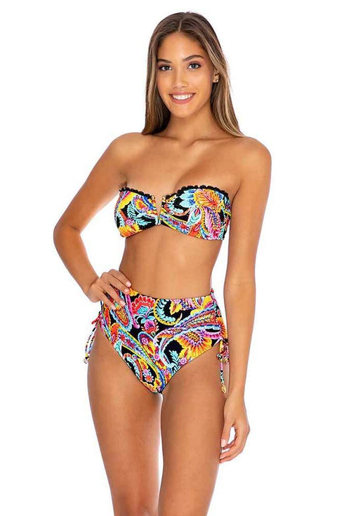 Luli Fama Moon Nights LACE TRIM HIGH WAIST BOTTOM