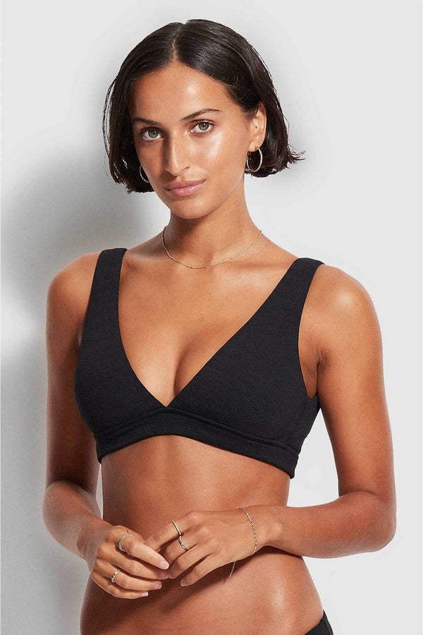 Seafolly Seaside Soiree “V” NECK CROP TOP