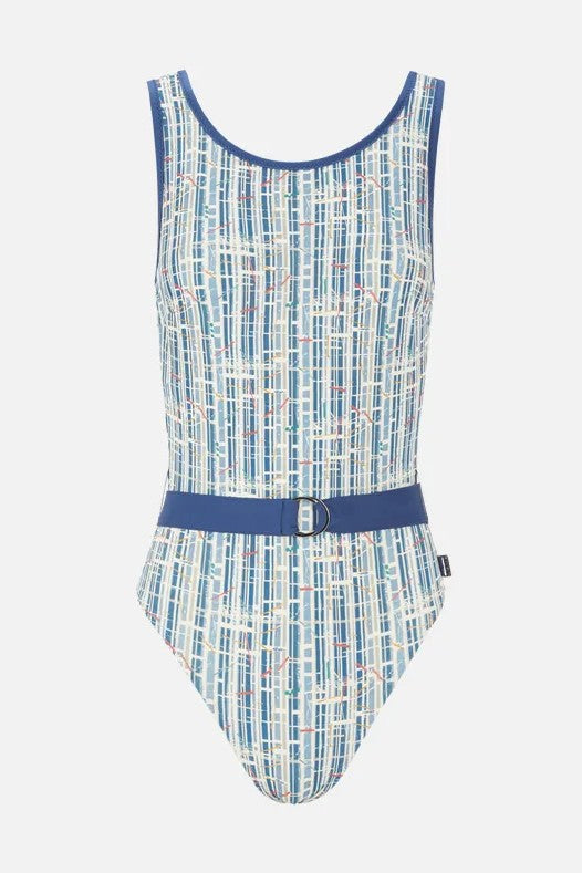 Shan Classique Belted high-neck one-piece