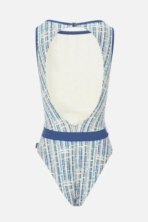 Shan Classique Belted high-neck one-piece