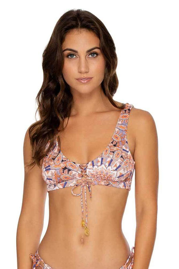 Luli Fama La Reina Del Sur LACED UP BRALETTE TOP
