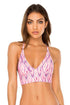 Luli Fama Cadiz Reversible Halter Cross Back Bustier Top