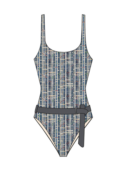 Shan Fashion BELTED ONE-PIECE