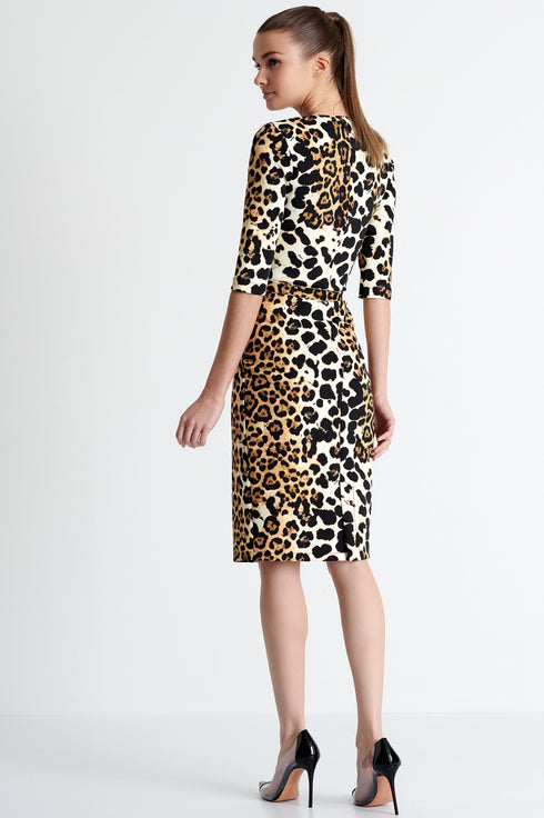 Shan Kawa Mid-length Dress in a printed Jersey
