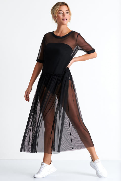 Shan Livia Long mesh dress