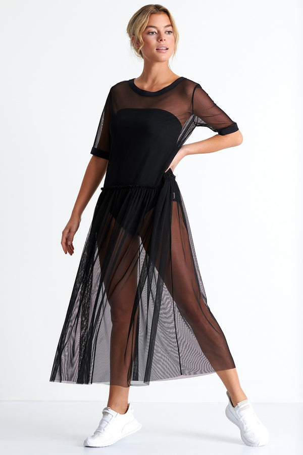 Shan Livia Long mesh dress