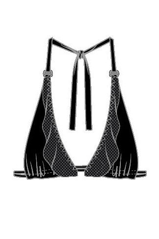 Shan Mia Mesh triangle bikini top
