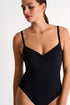 Shan Classique Draped front sweatheart neck one-piece
