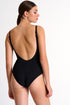Shan Classique Draped front sweatheart neck one-piece
