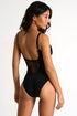 Feminine Plunging One-Piece - 42447-05-800 4 / 800 Caviar / 75% POLYAMIDE, 25% ELASTANE