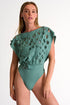 Elegant One-Piece With Cut-Outs - 42480-13-600 4 / 600 Sage / 75% POLYAMIDE, 25% ELASTANE