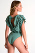 Elegant One-Piece With Cut-Outs - 42480-13-600 4 / 600 Sage / 75% POLYAMIDE, 25% ELASTANE