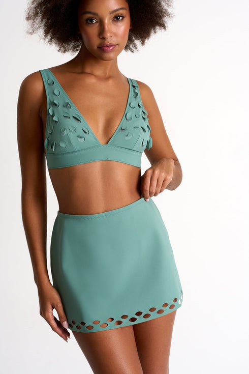 Swim Mini Skirt - 42480-45-600 4 / 600 Sage / 75% POLYAMIDE, 25% ELASTANE