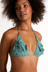 Triangle Bikini Top With Petal Appliqués - 42483-16-600 4 / 600 Sage / 75% POLYAMIDE, 25% ELASTANE