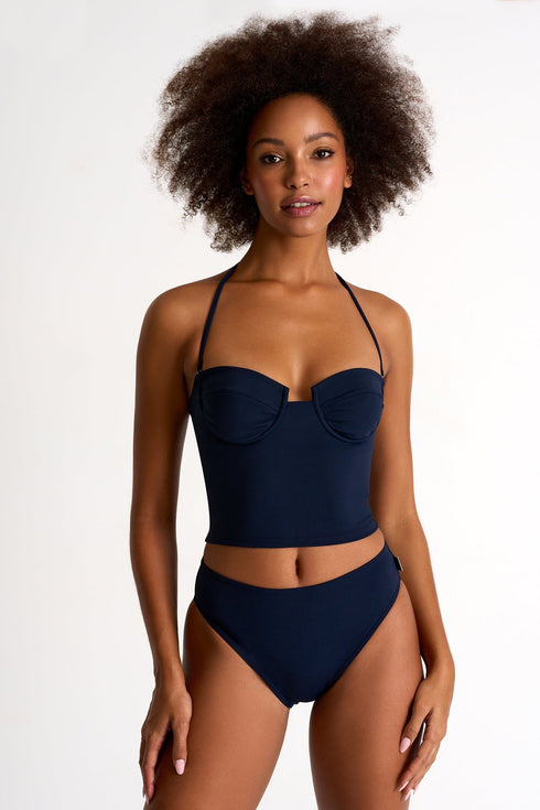 High-Cut Bikini Bottom - 42490-35-590 4 / 590 Navy / 75% POLYAMIDE, 25% ELASTANE