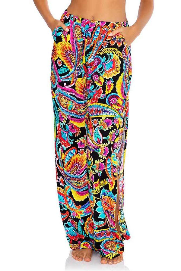 Luli Fama Moon Nights SPLIT SIDE WIDE LEG PANT