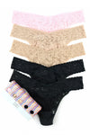 Hanky Panky 5 Pack Signature Lace® Original Rise Thongs