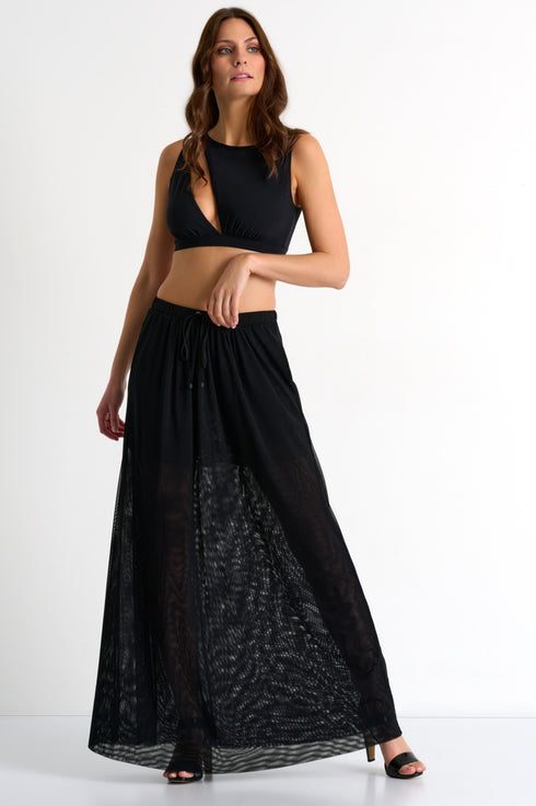 Shan Les Essentiels Mesh maxi skirt