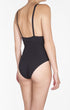 Shan Techno Classic plunging V neck one piece